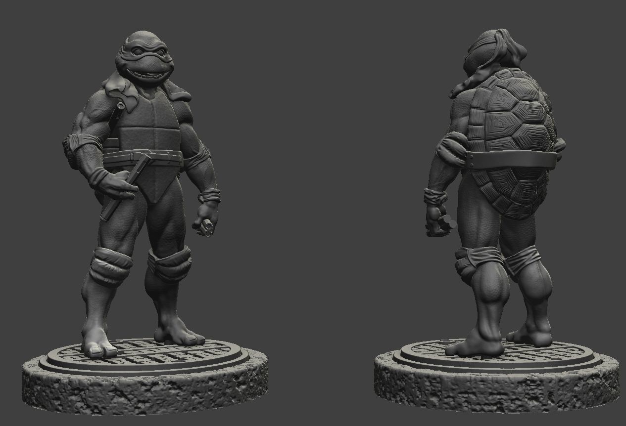 Michelangelo 6th scale TMNT 3D print model_1