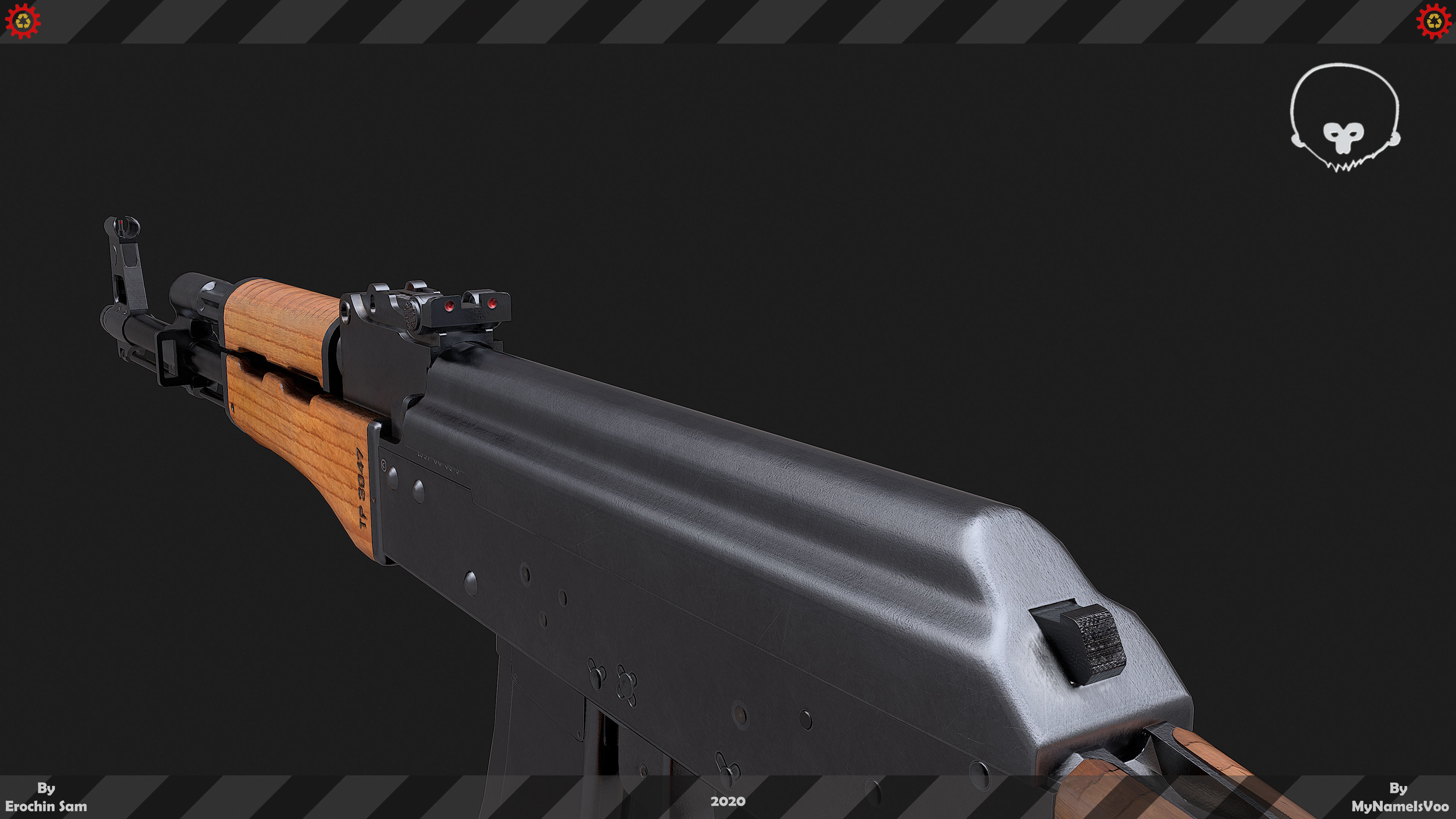 Ak47M1 Fully Detailed Low-poly 3D model_22