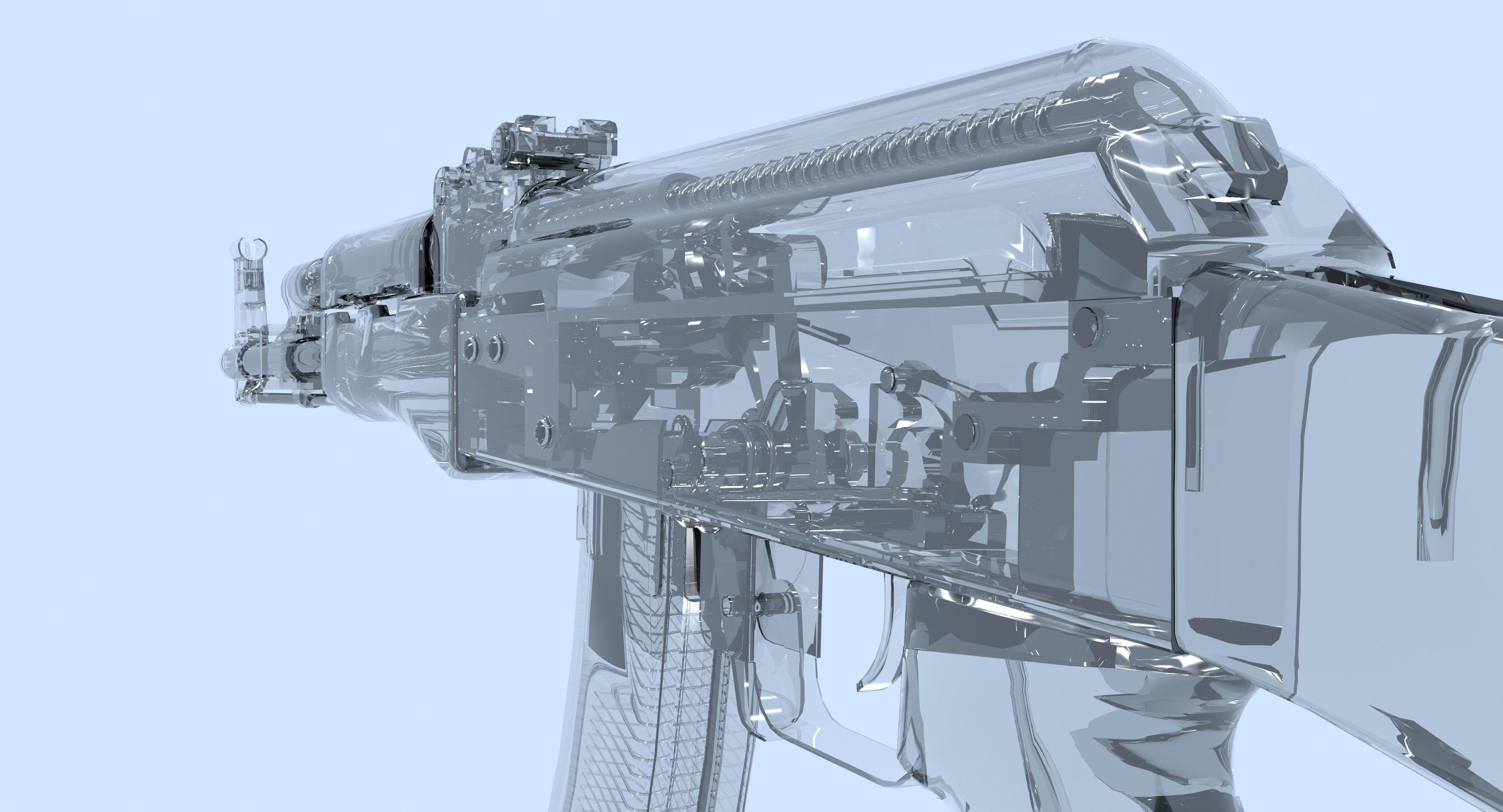 Ak47M1 Fully Detailed Low-poly 3D model_7