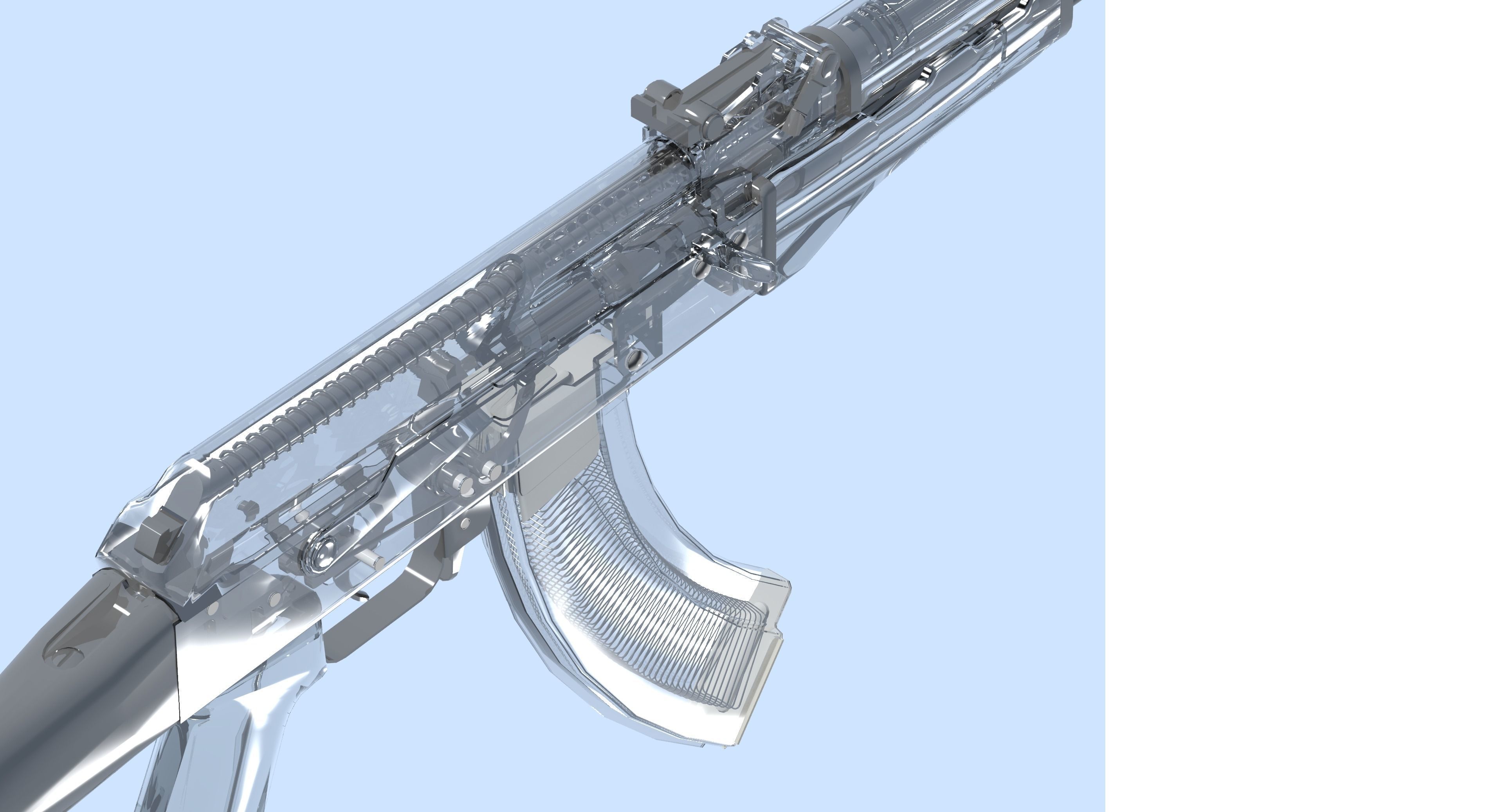 Ak47M1 Fully Detailed Low-poly 3D model_4