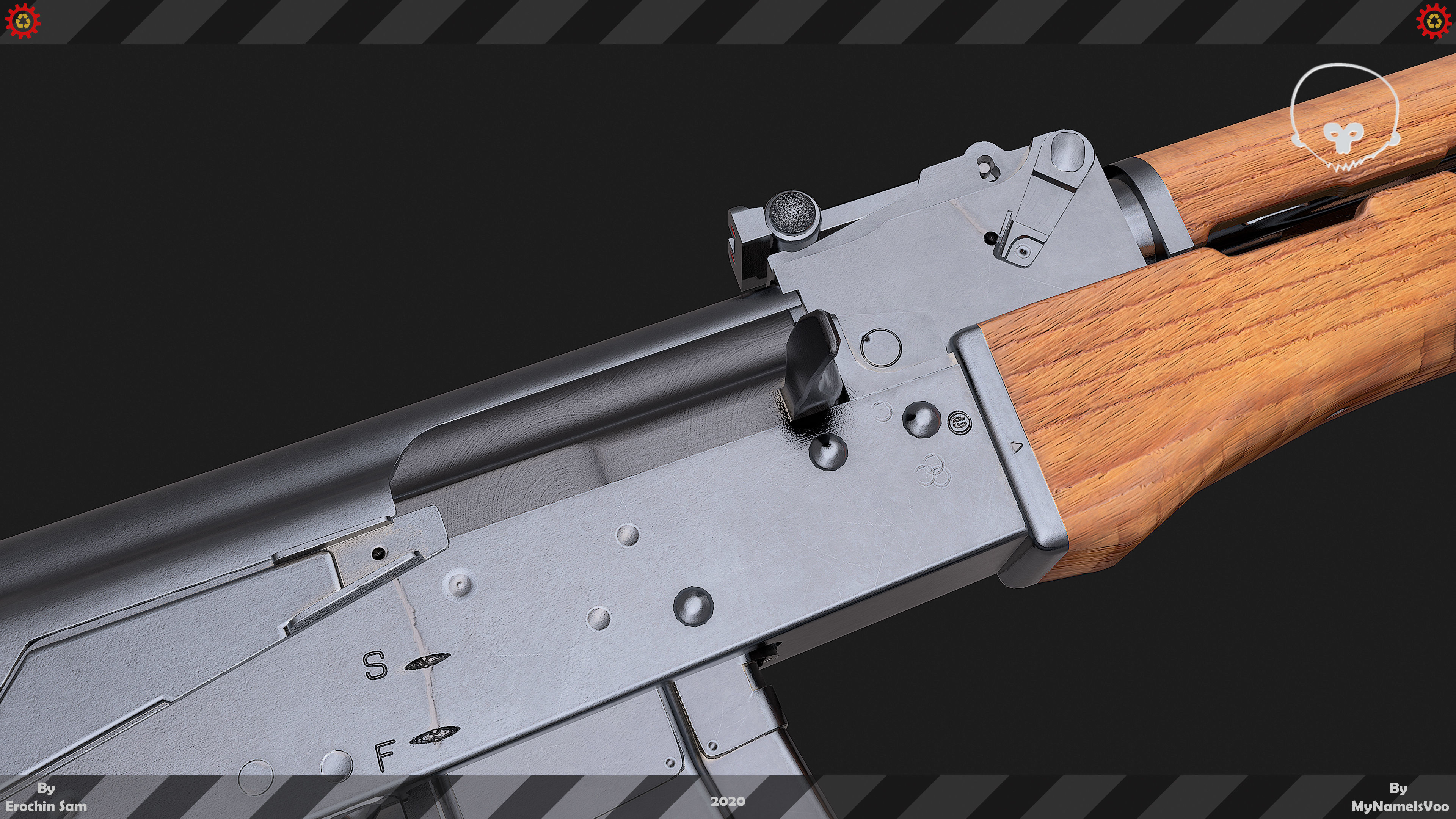 Ak47M1 Fully Detailed Low-poly 3D model_16