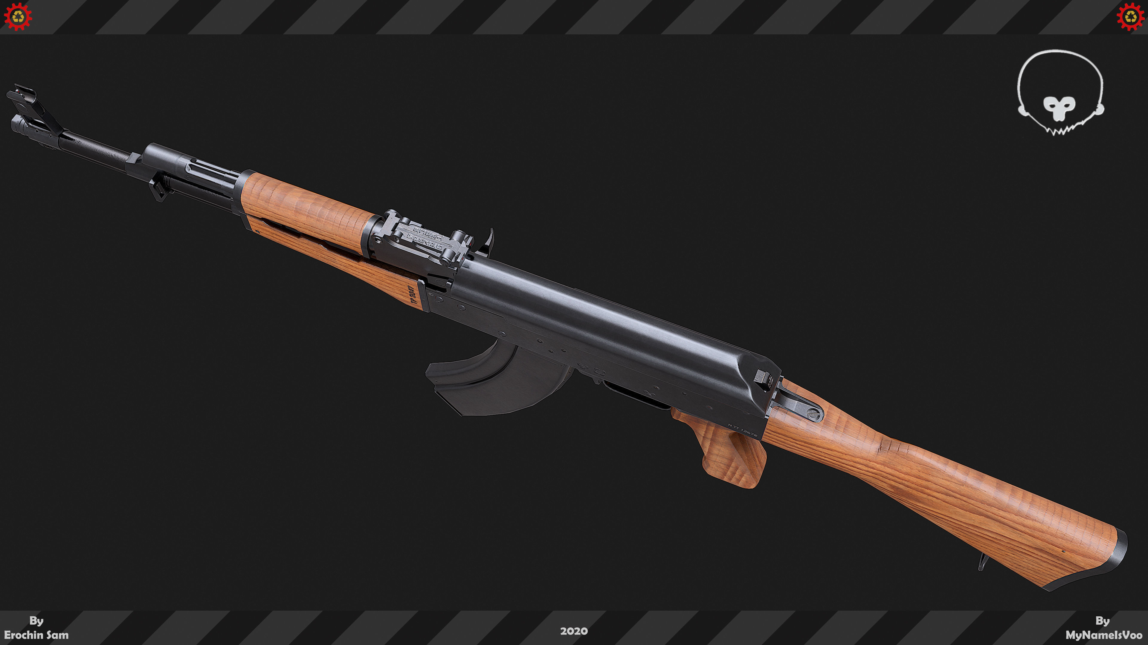 Ak47M1 Fully Detailed Low-poly 3D model_21