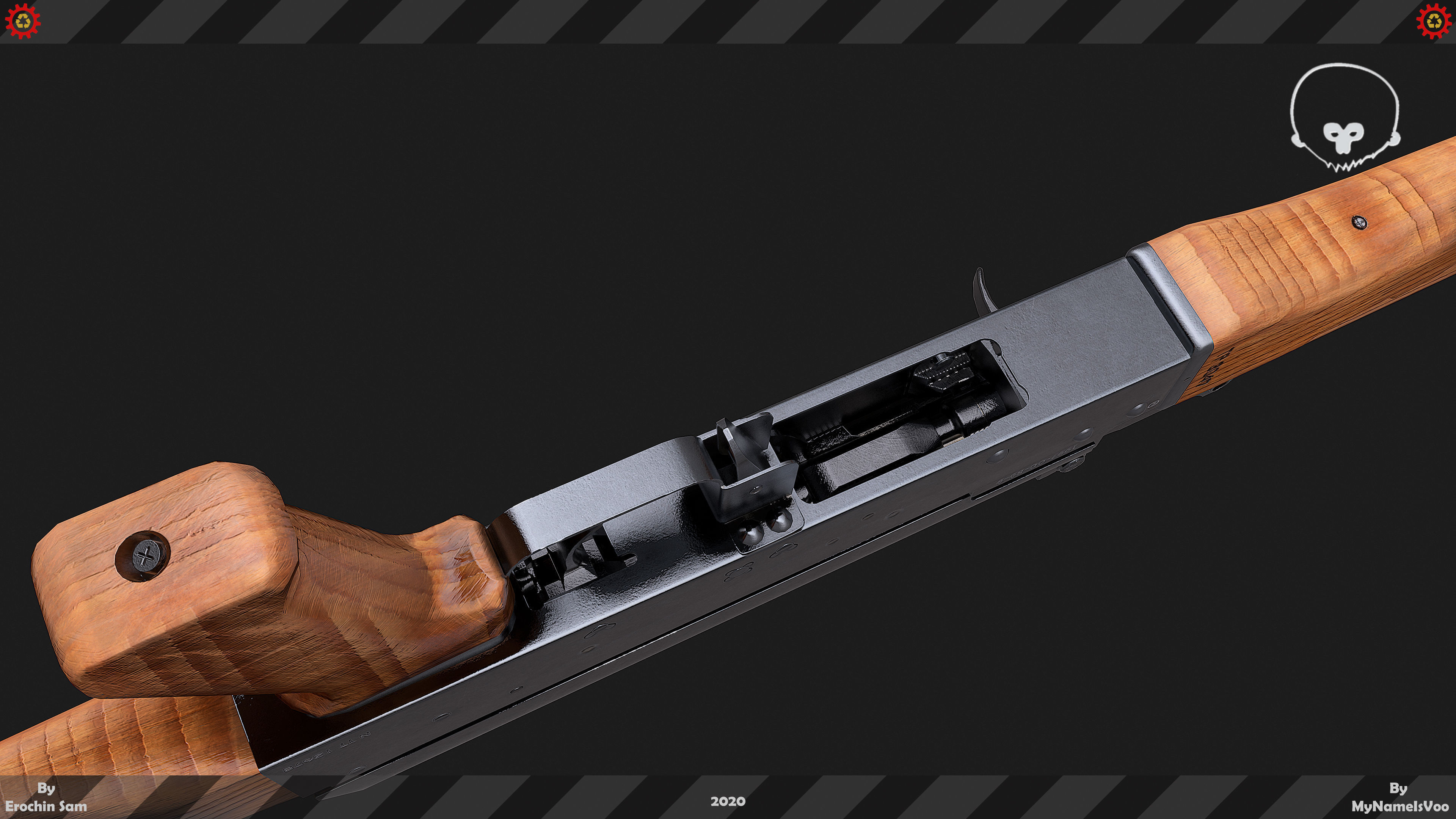 Ak47M1 Fully Detailed Low-poly 3D model_19
