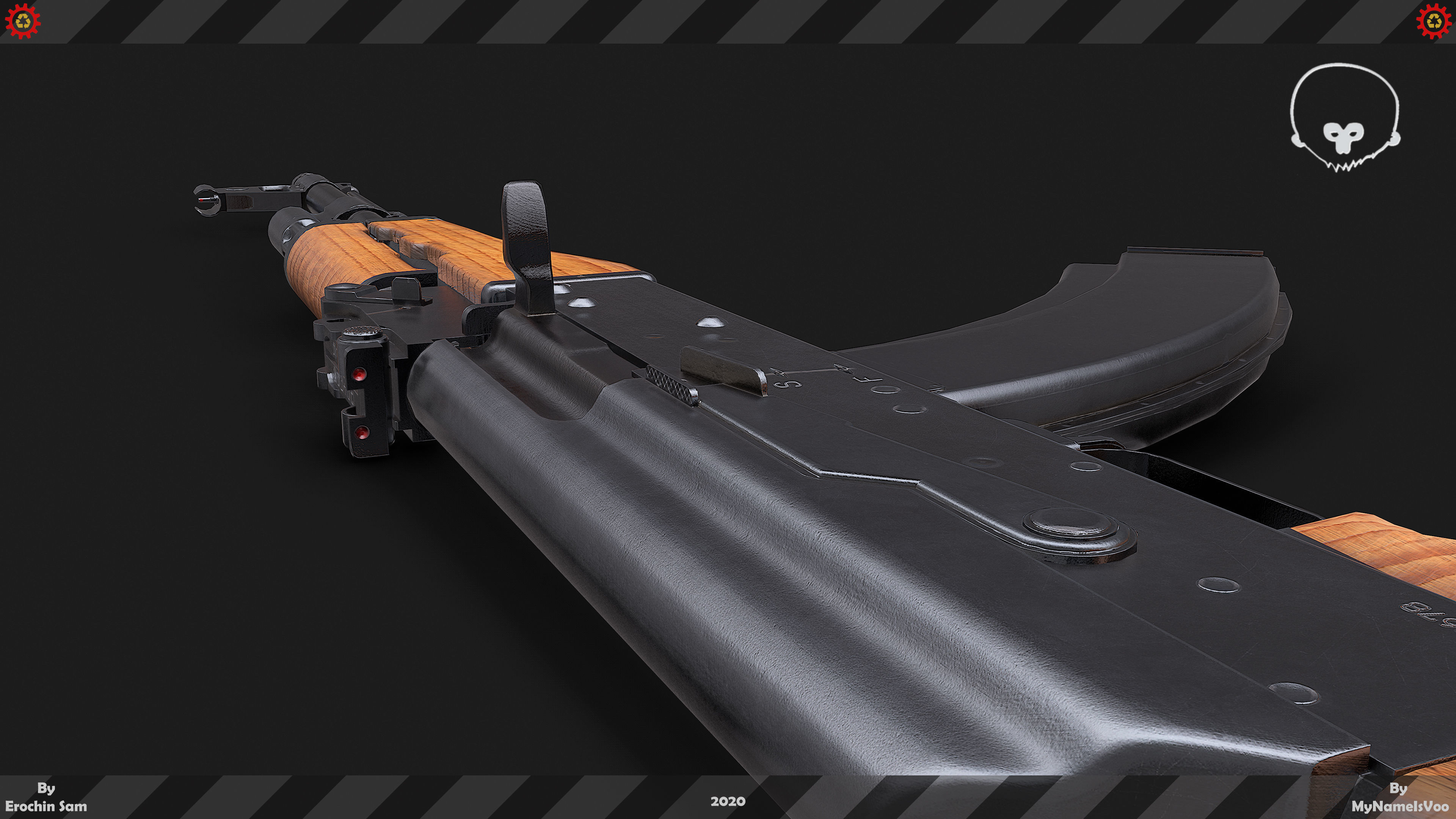 Ak47M1 Fully Detailed Low-poly 3D model_20