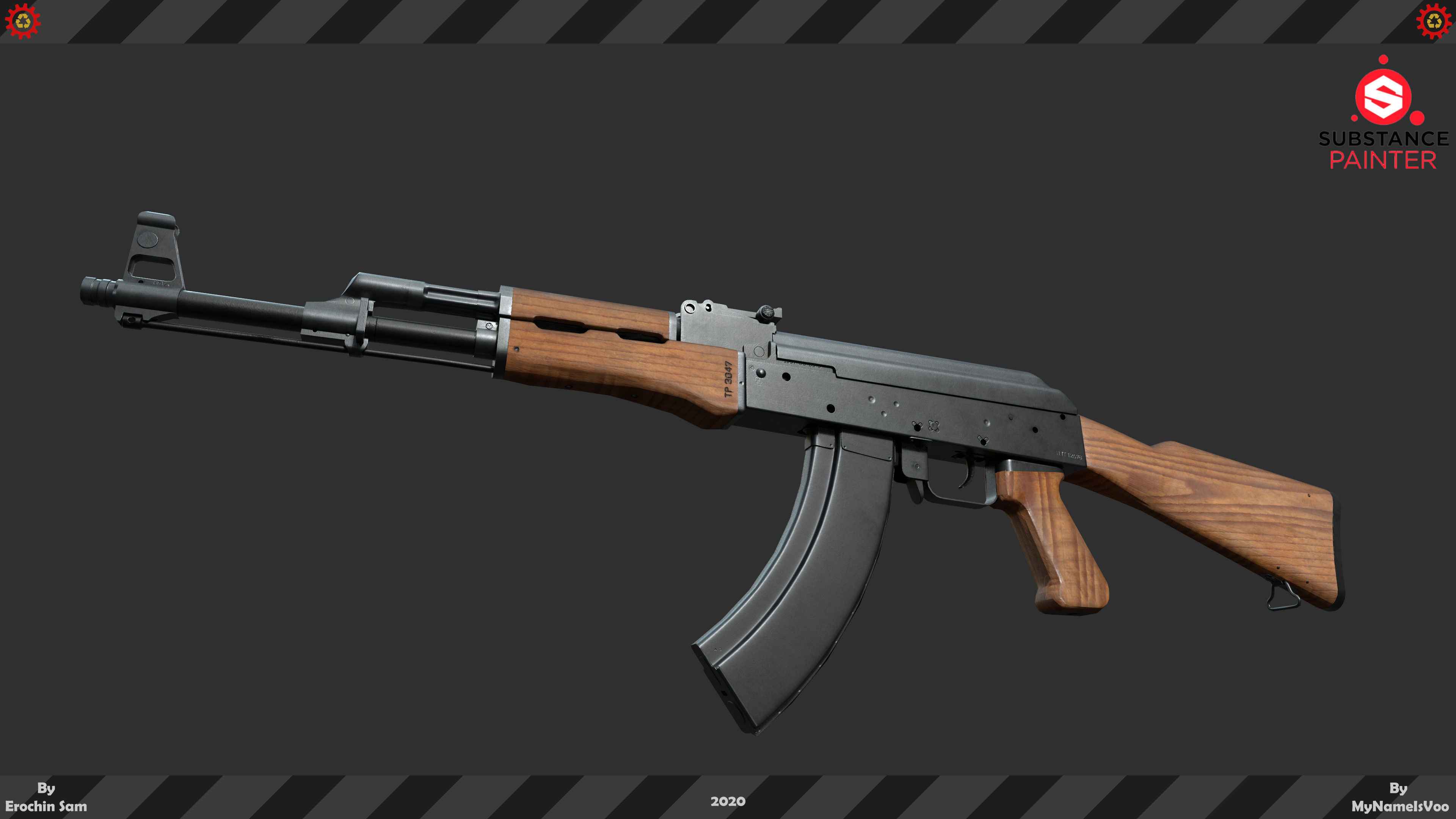 Ak47M1 Fully Detailed Low-poly 3D model_25
