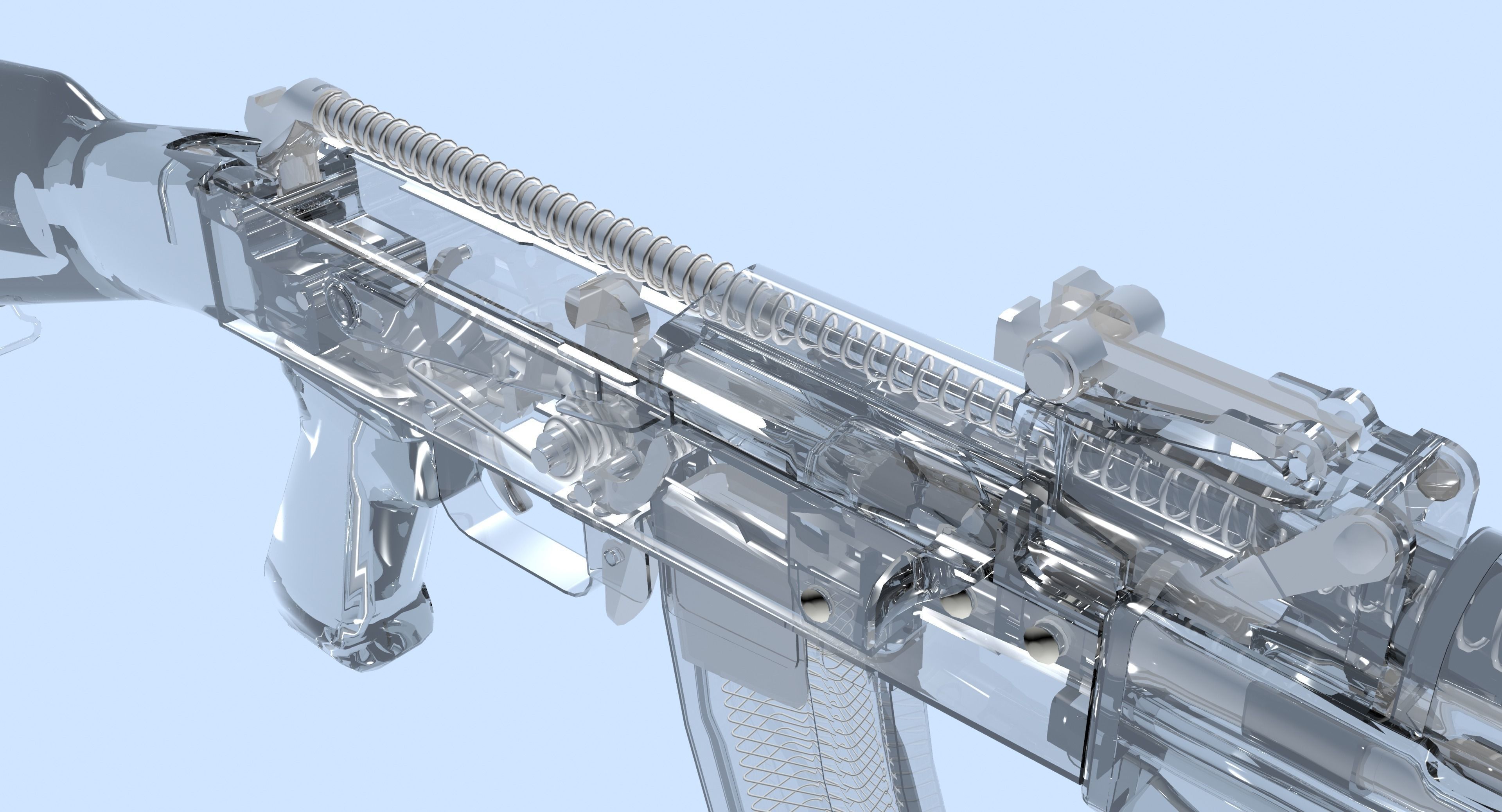 Ak47M1 Fully Detailed Low-poly 3D model_8