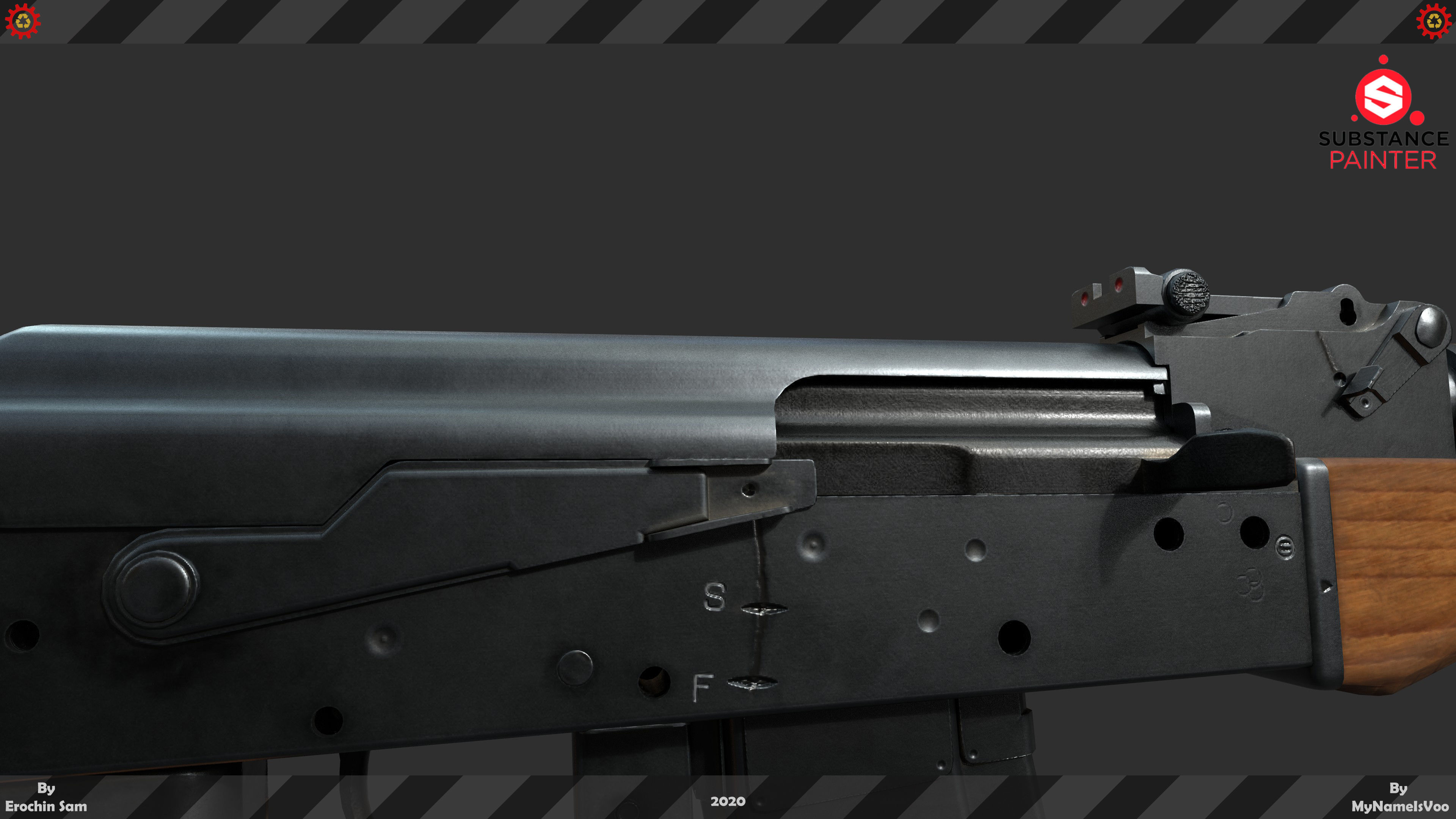 Ak47M1 Fully Detailed Low-poly 3D model_24