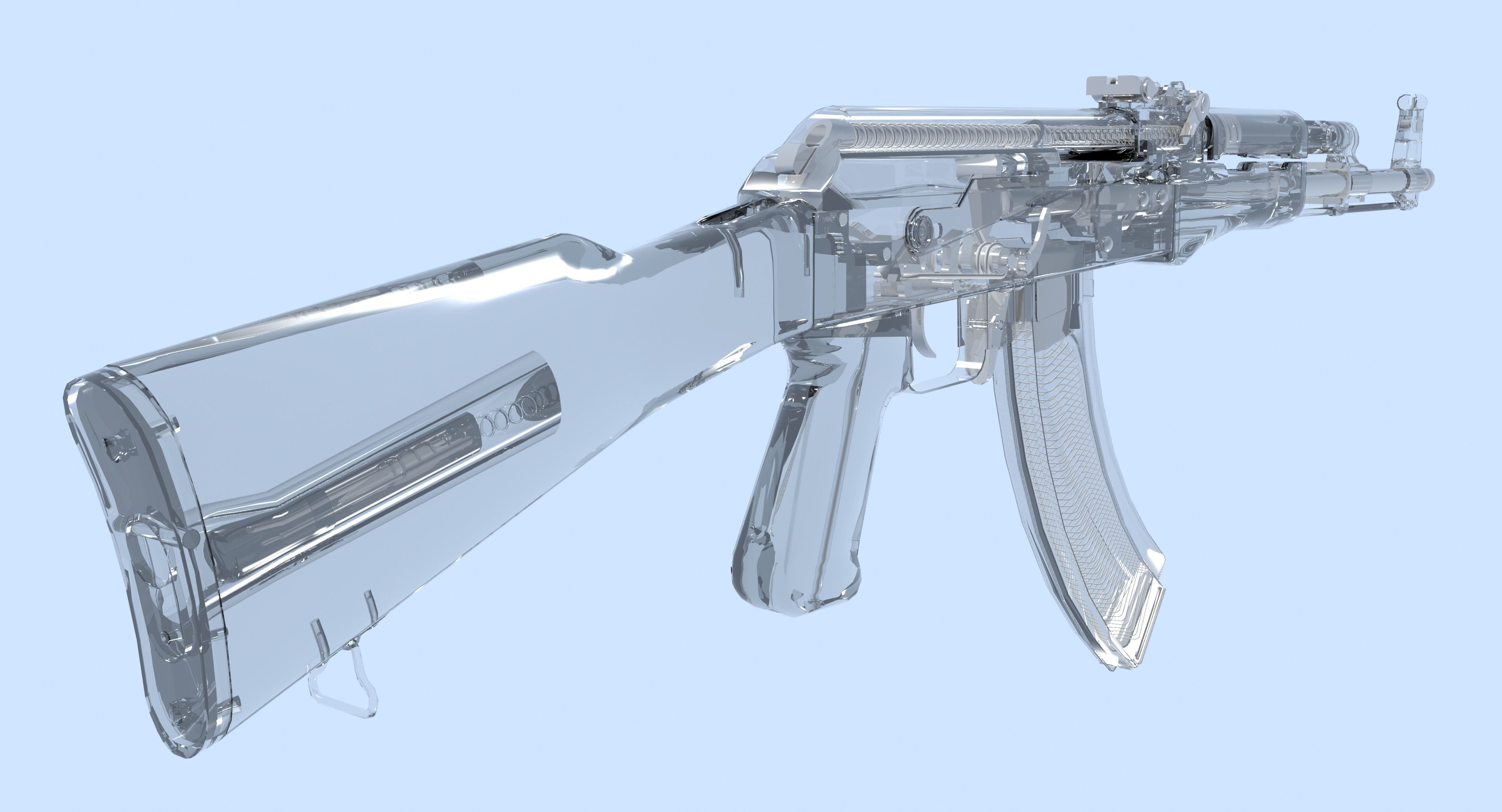 Ak47M1 Fully Detailed Low-poly 3D model_5