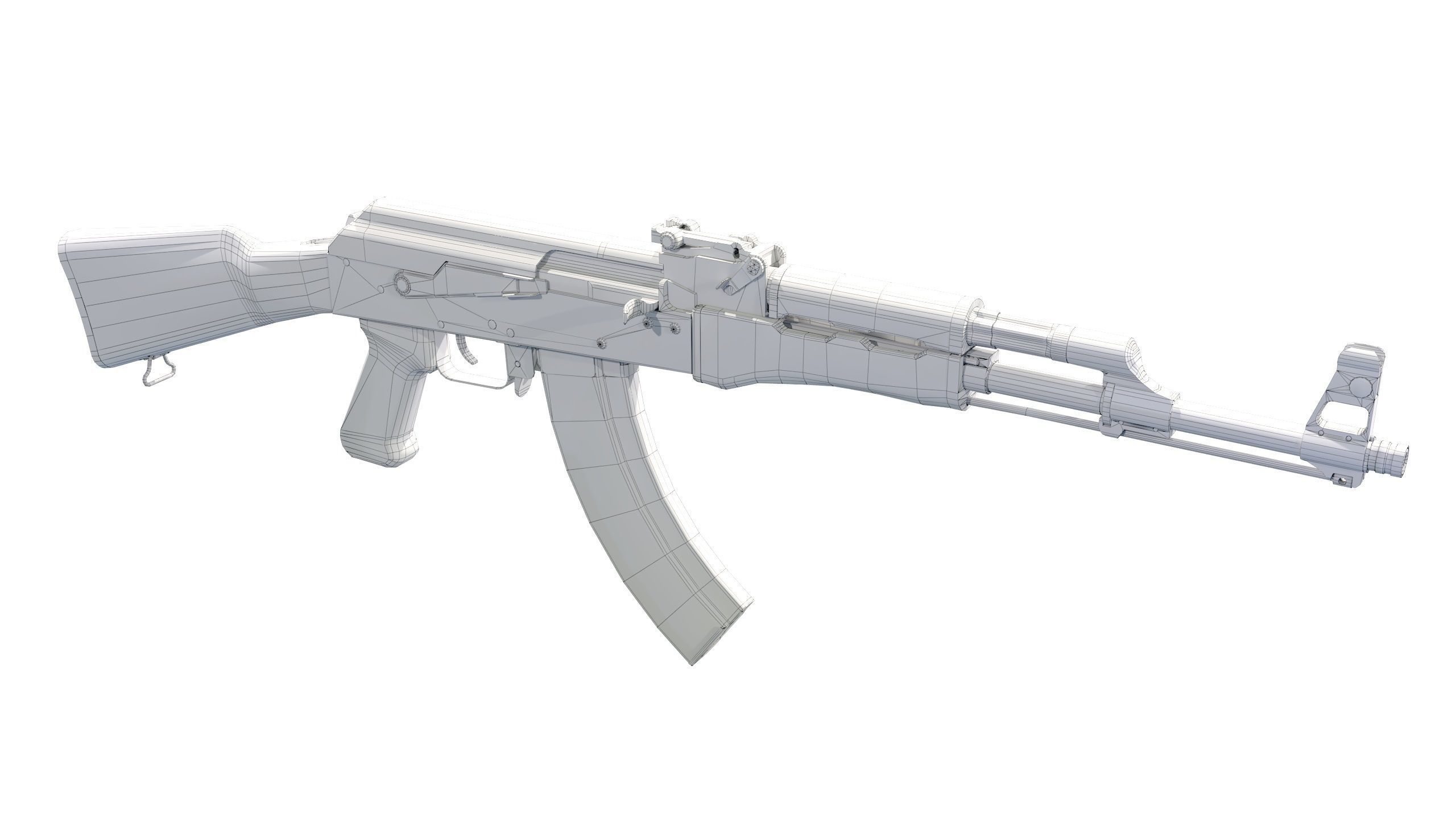 Ak47M1 Fully Detailed Low-poly 3D model_26