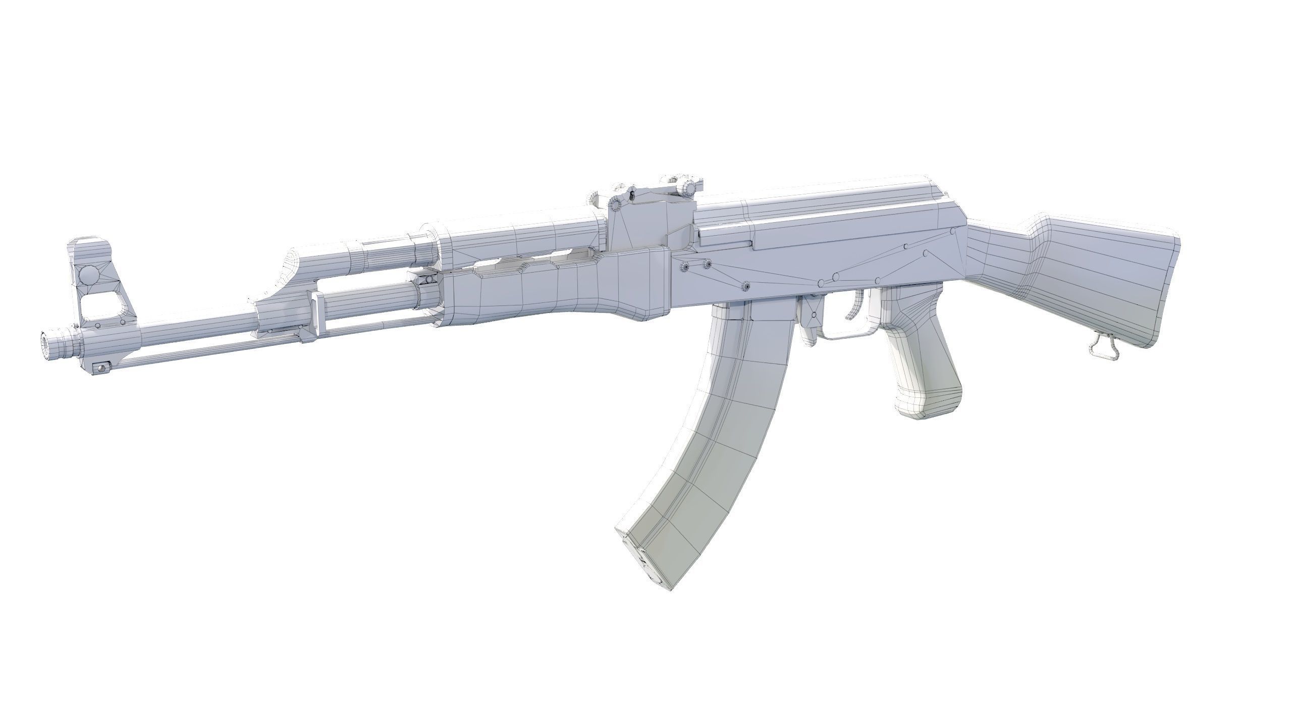 Ak47M1 Fully Detailed Low-poly 3D model_27