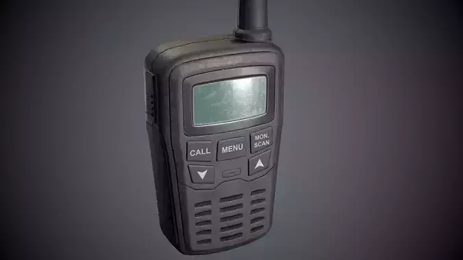 Radio Mobile Black Low-poly 3D model