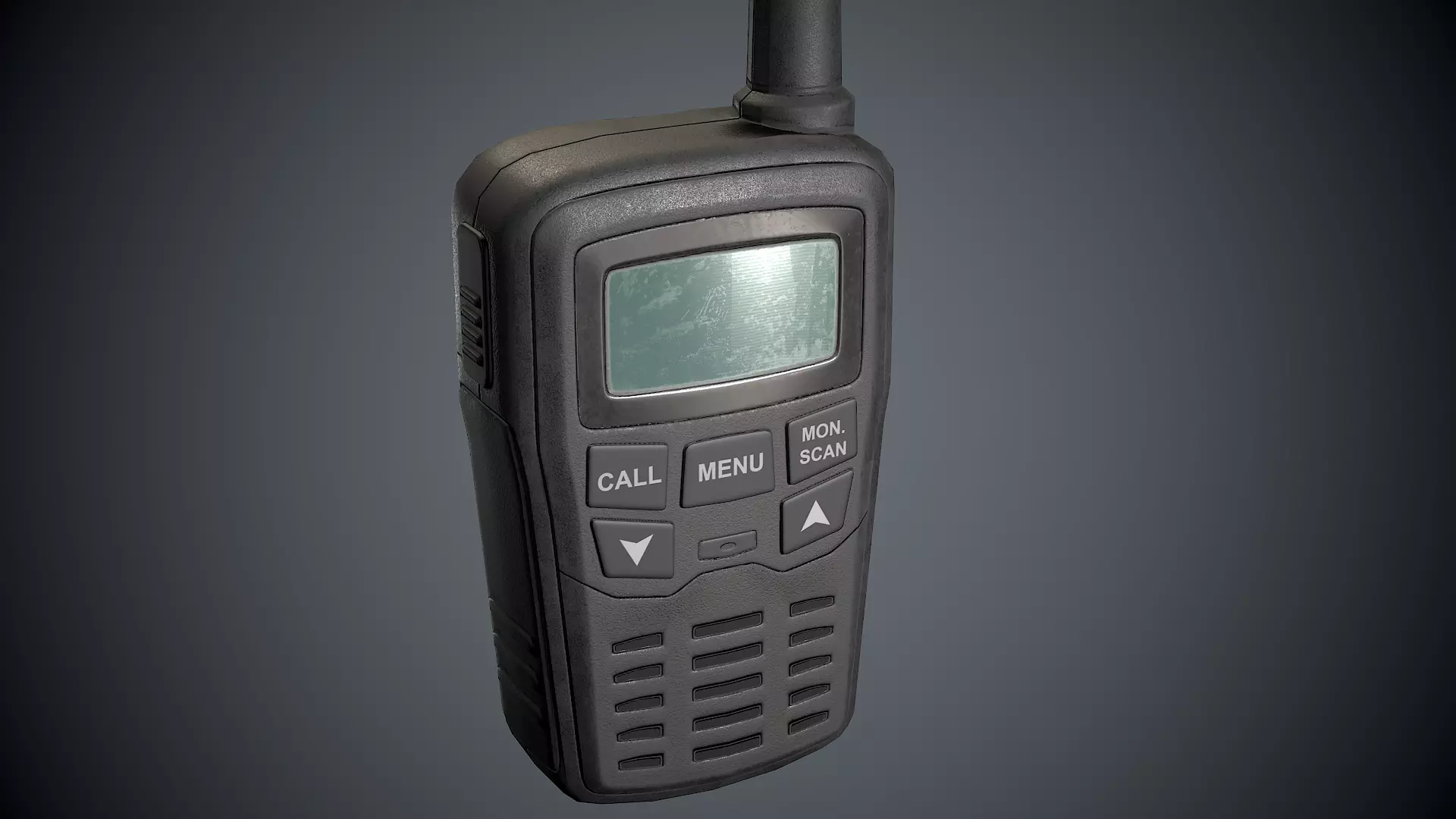 Radio Mobile Black Low-poly 3D model_0
