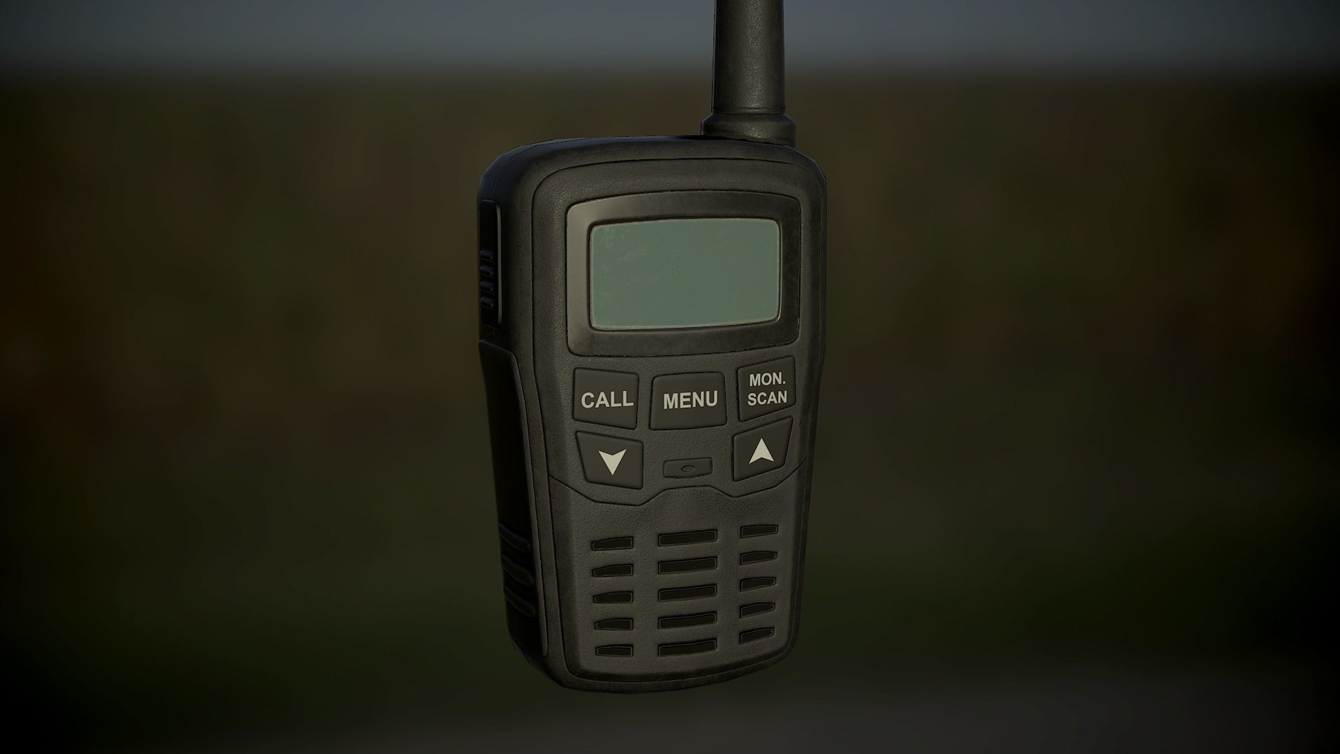 Radio Mobile Black Low-poly 3D model_10