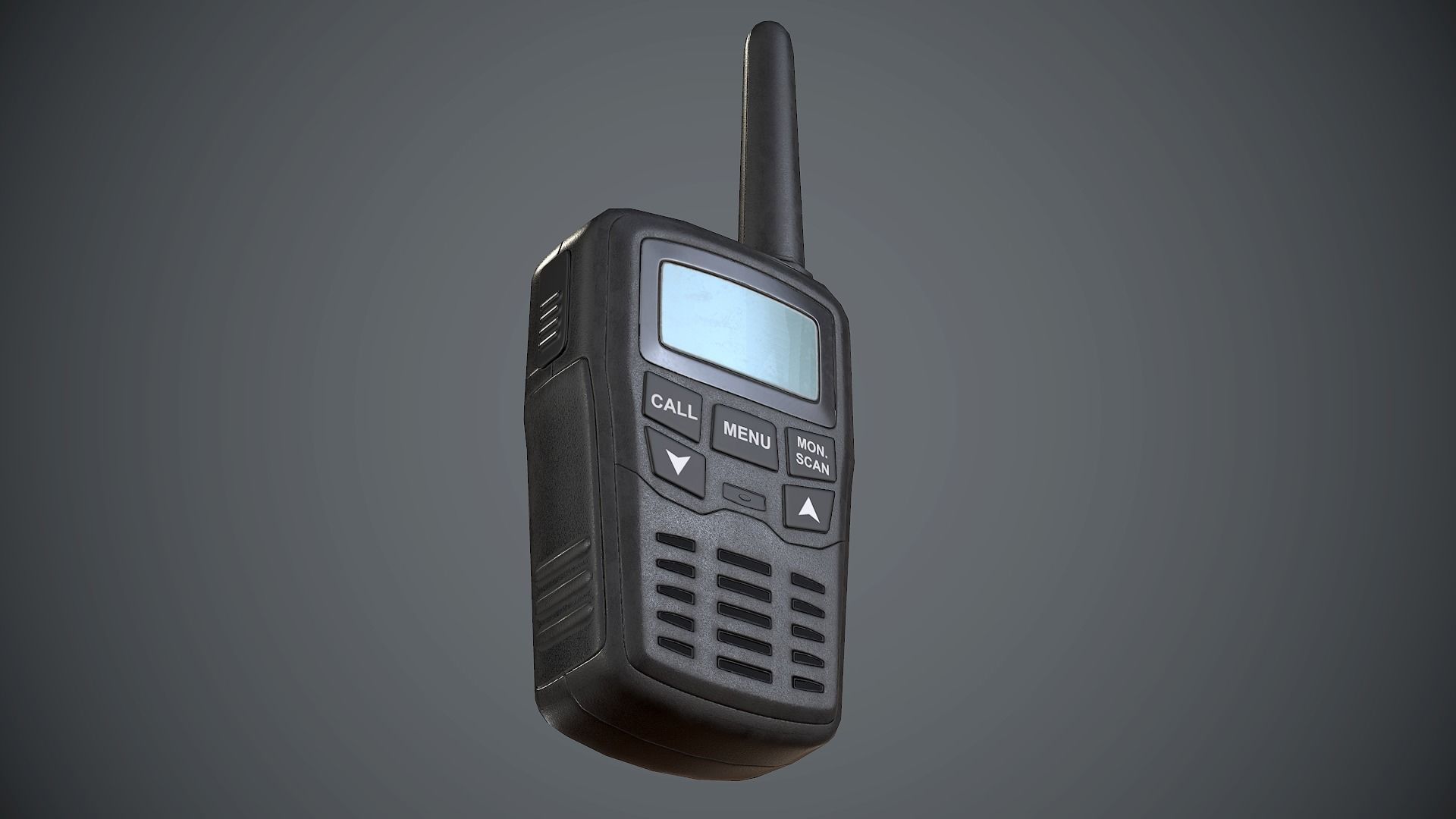 Radio Mobile Black Low-poly 3D model_8