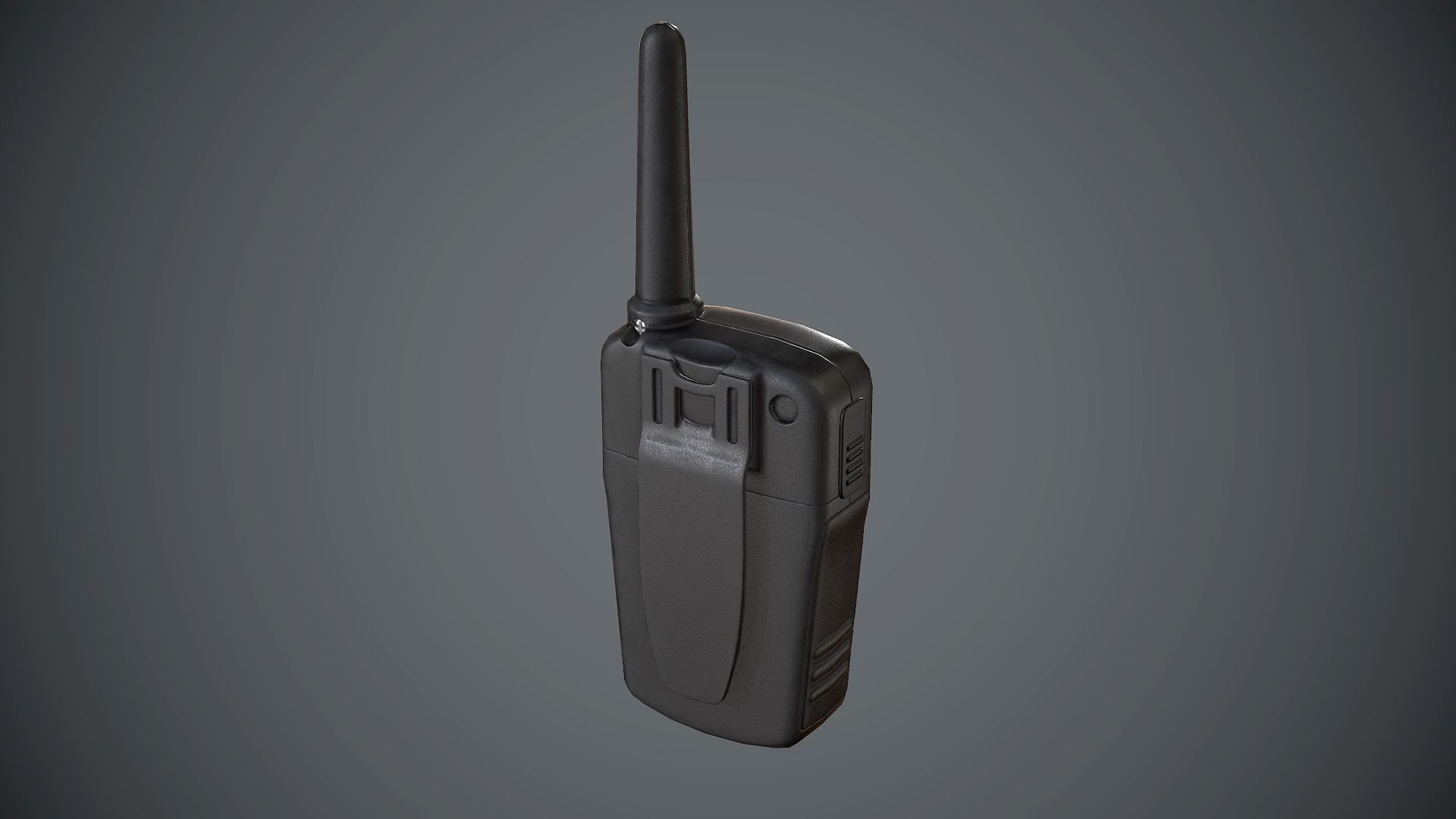Radio Mobile Black Low-poly 3D model_4