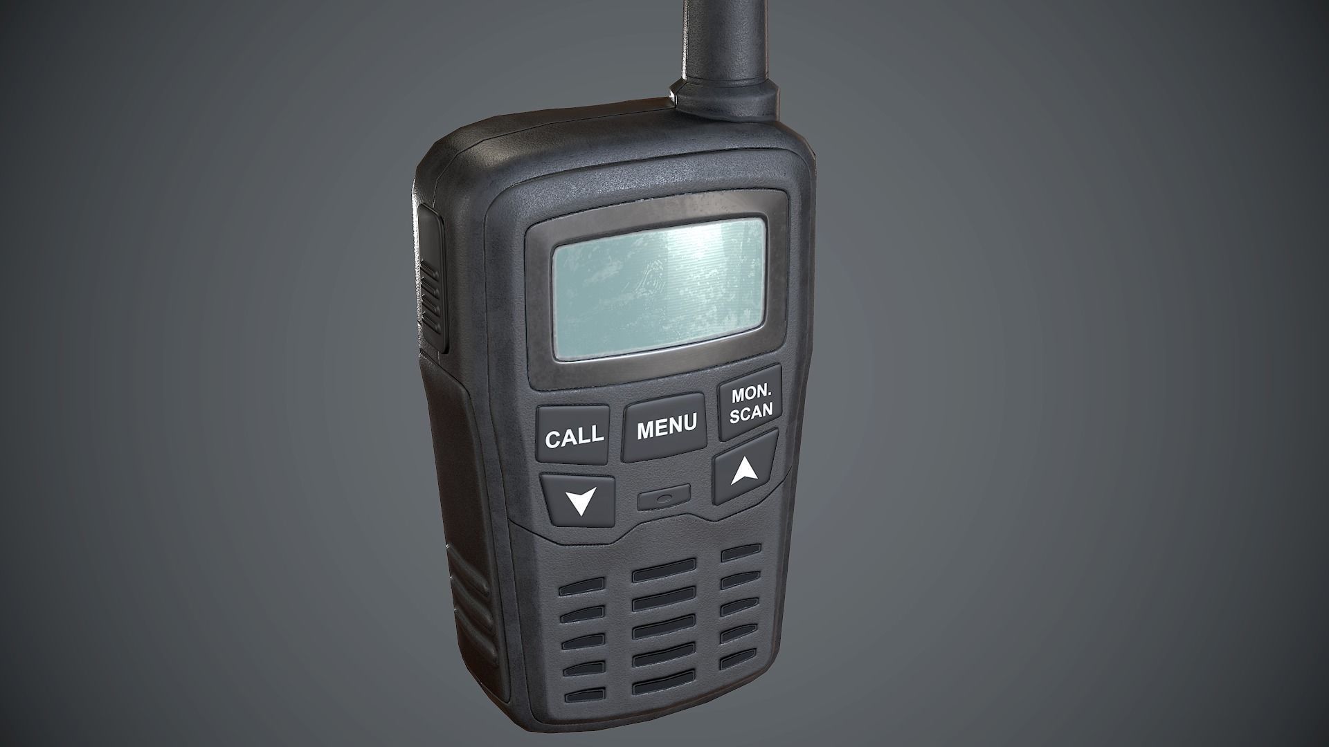 Radio Mobile Black Low-poly 3D model_1