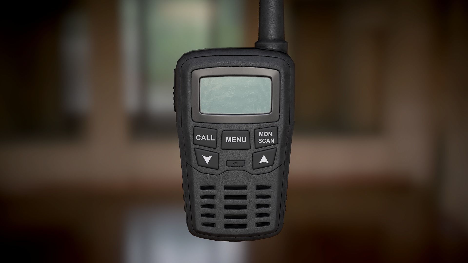 Radio Mobile Black Low-poly 3D model_9