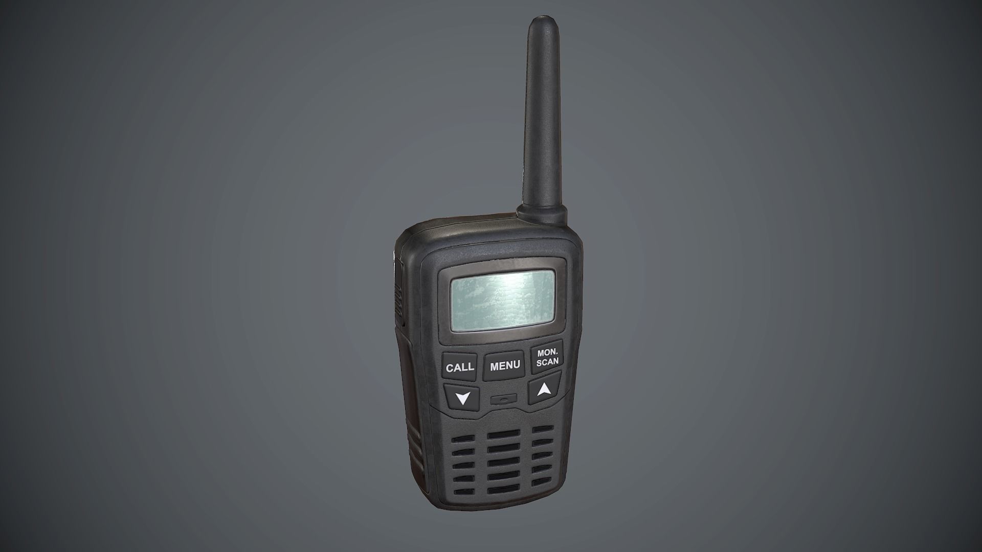 Radio Mobile Black Low-poly 3D model_2