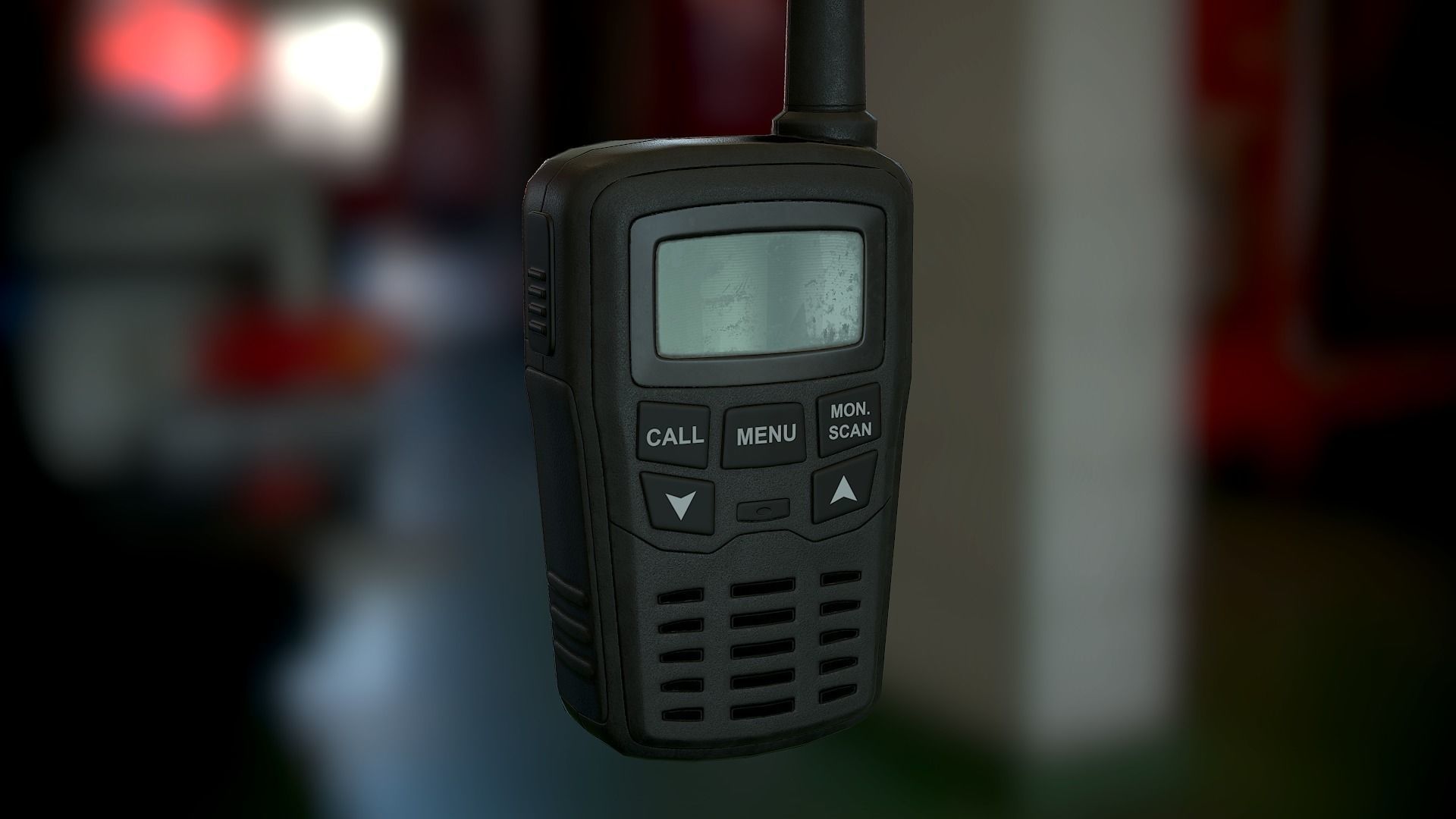 Radio Mobile Black Low-poly 3D model_12