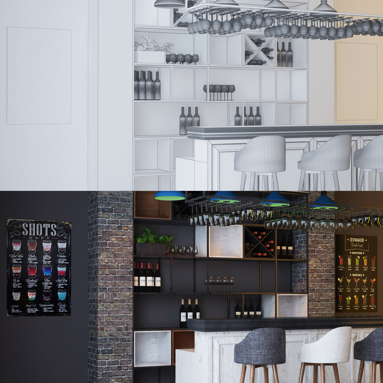 Loft Bar Collection 3D model_1