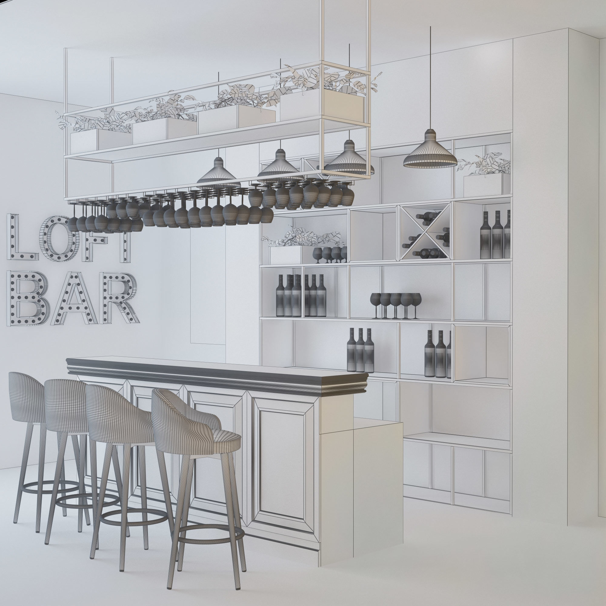Loft Bar Collection 3D model_3