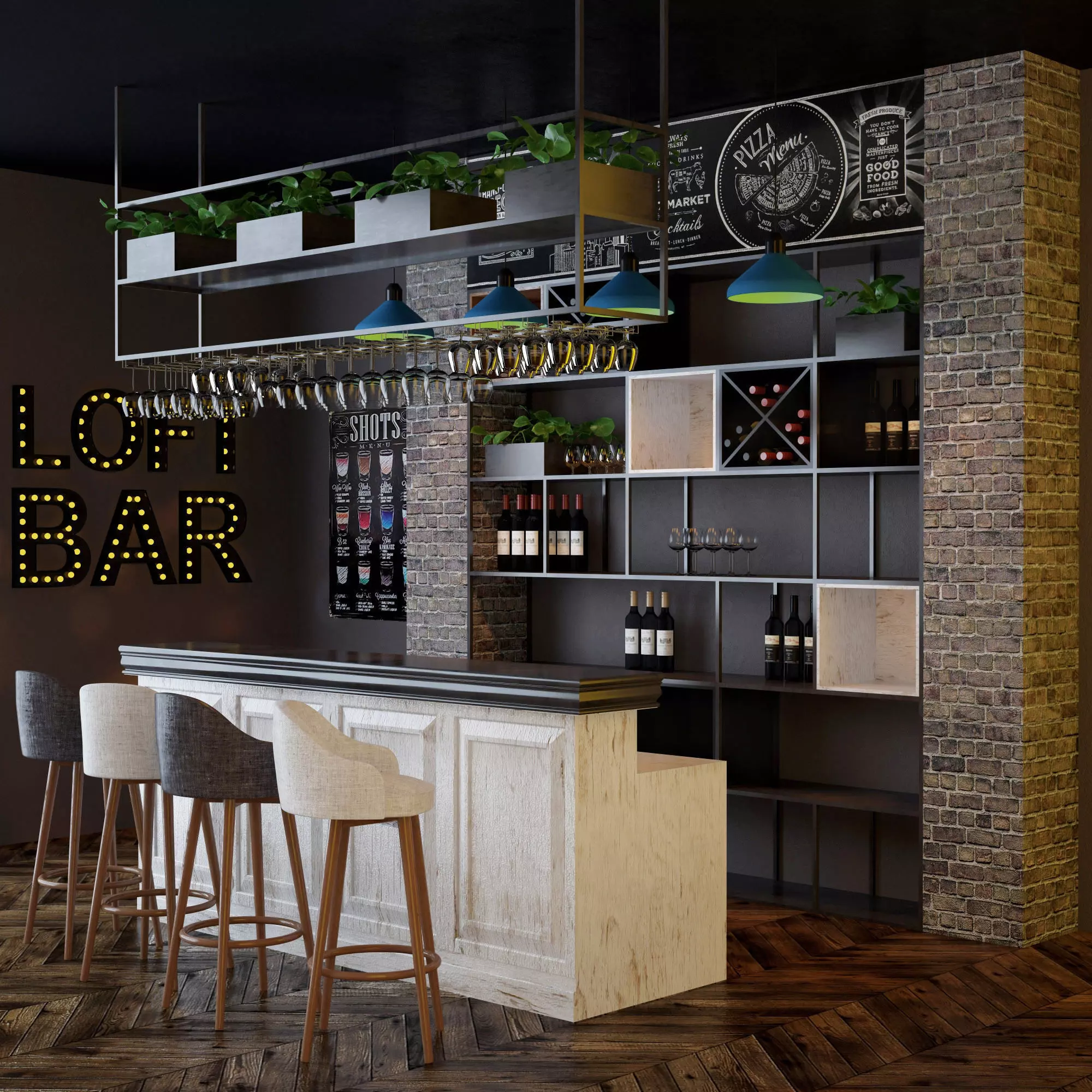 Loft Bar Collection 3D model_0