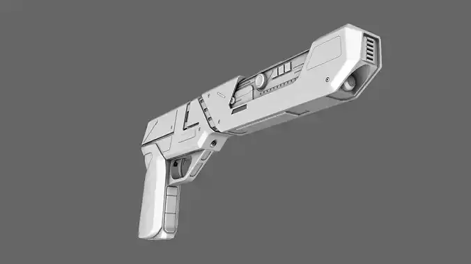 Sci-Fi Blaster Pistol