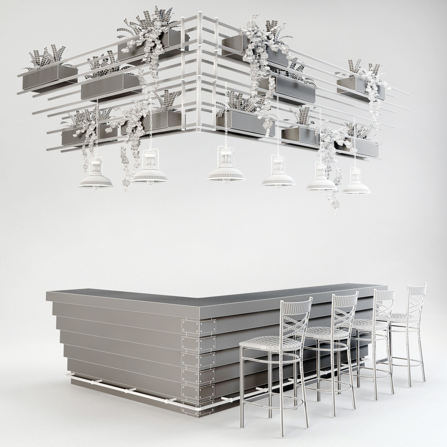 Loft Bar Collection 2 3D model_1