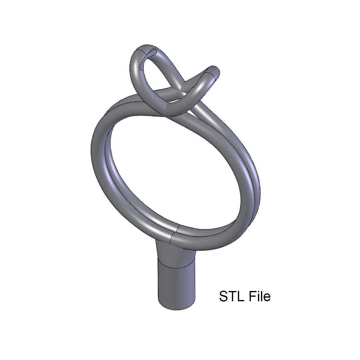 Wires Soliterl Ring 3D print model_4