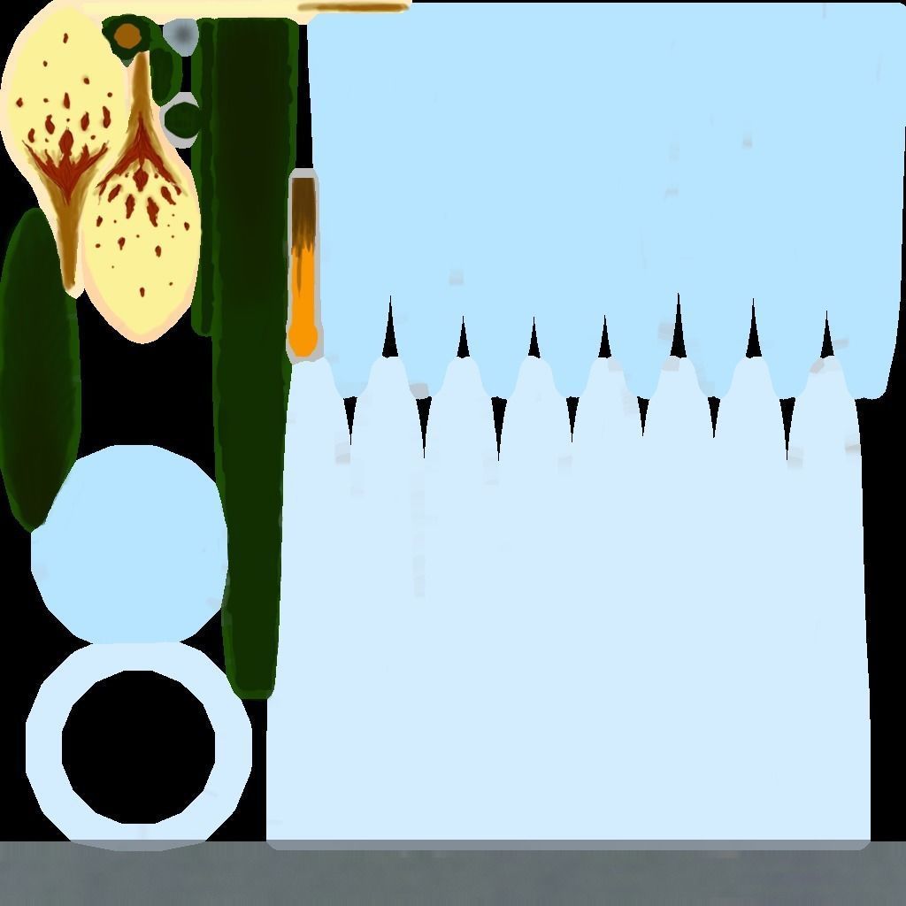 Lily in vase 3D model_2