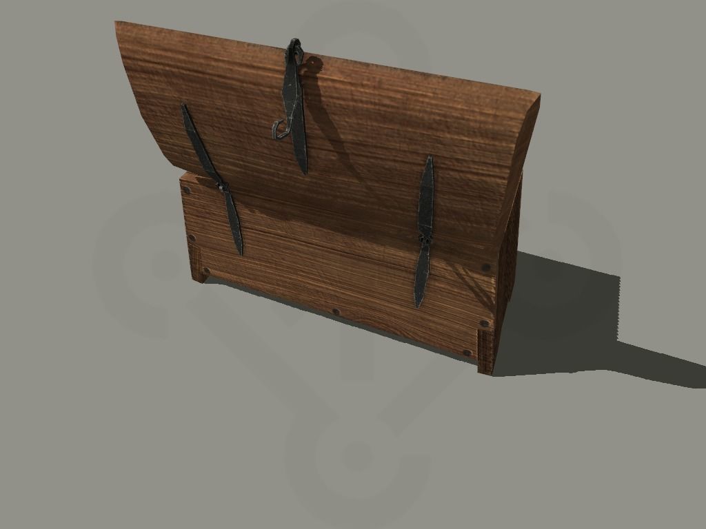 Viking Chest Low-poly 3D model_6