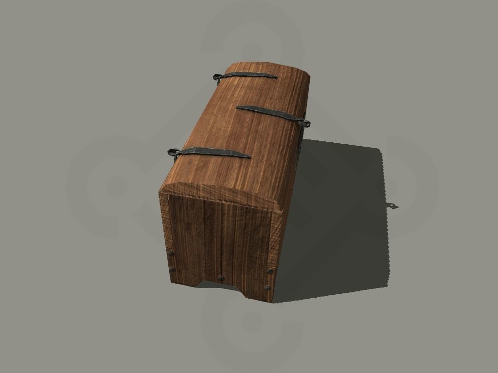Viking Chest Low-poly 3D model_4