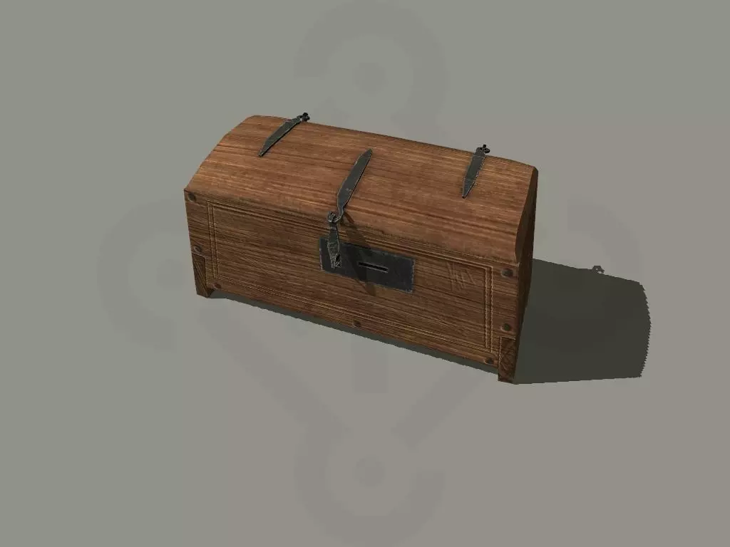 Viking Chest Low-poly 3D model_0