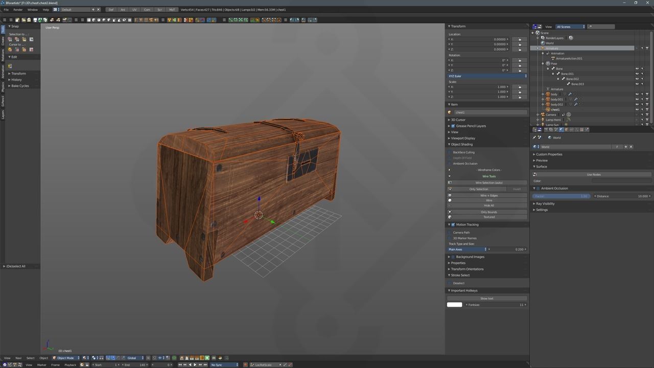 Viking Chest Low-poly 3D model_9