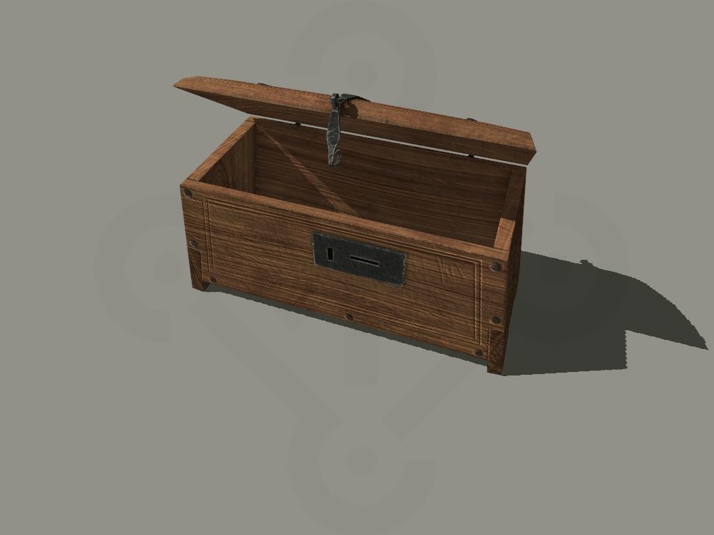 Viking Chest Low-poly 3D model_2