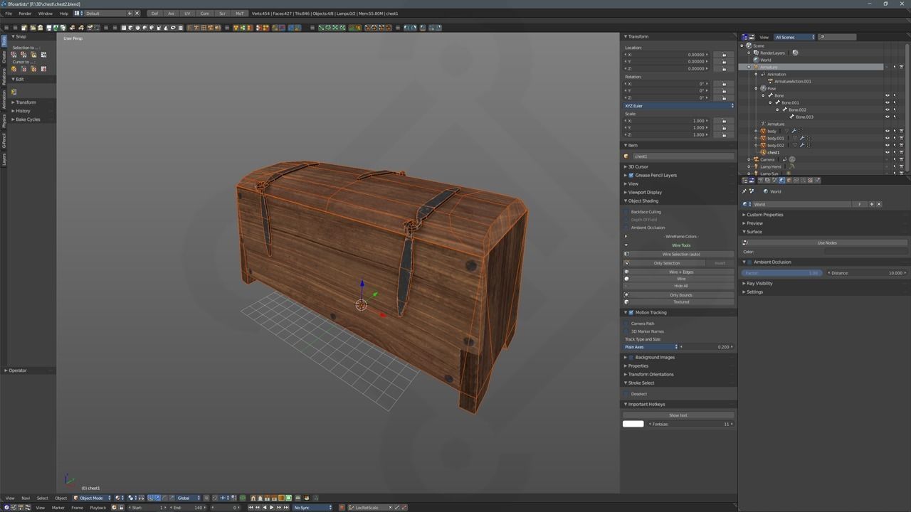 Viking Chest Low-poly 3D model_10