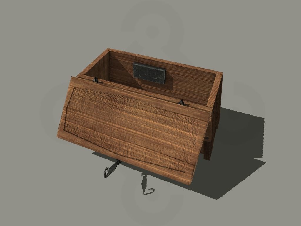 Viking Chest Low-poly 3D model_7