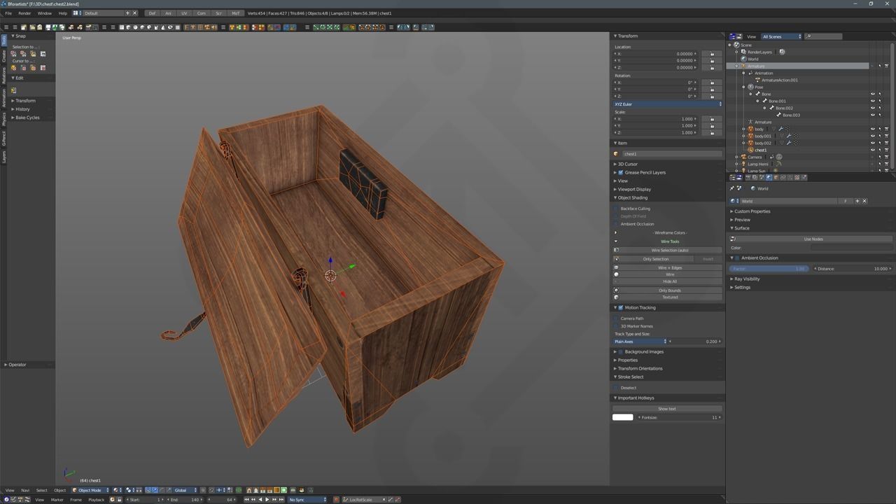 Viking Chest Low-poly 3D model_11