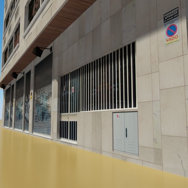 Photorealistic Low Poly Office Building 10 Low-poly 3D model_7