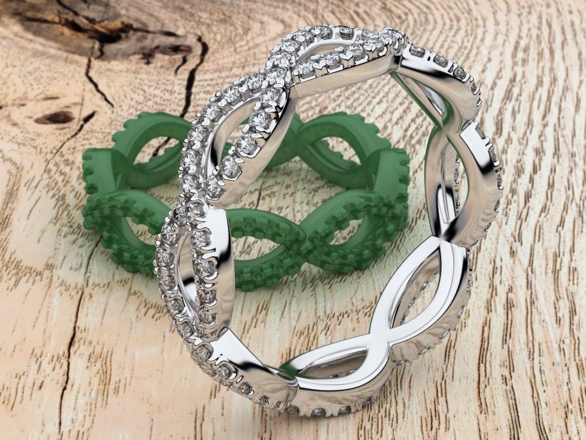 PAVE INFINITY RING 3D print model_1