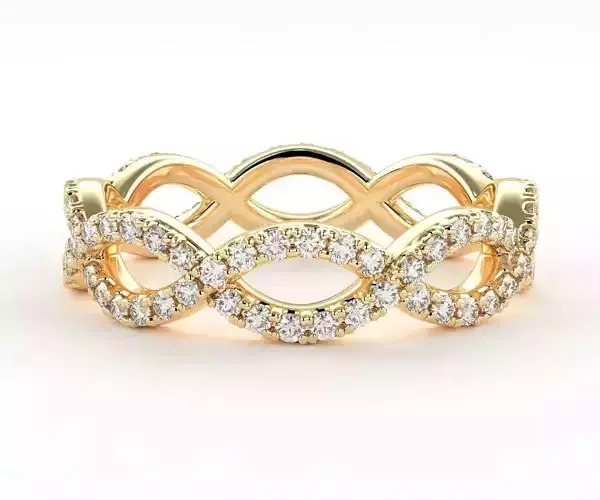 PAVE INFINITY RING 3D print model