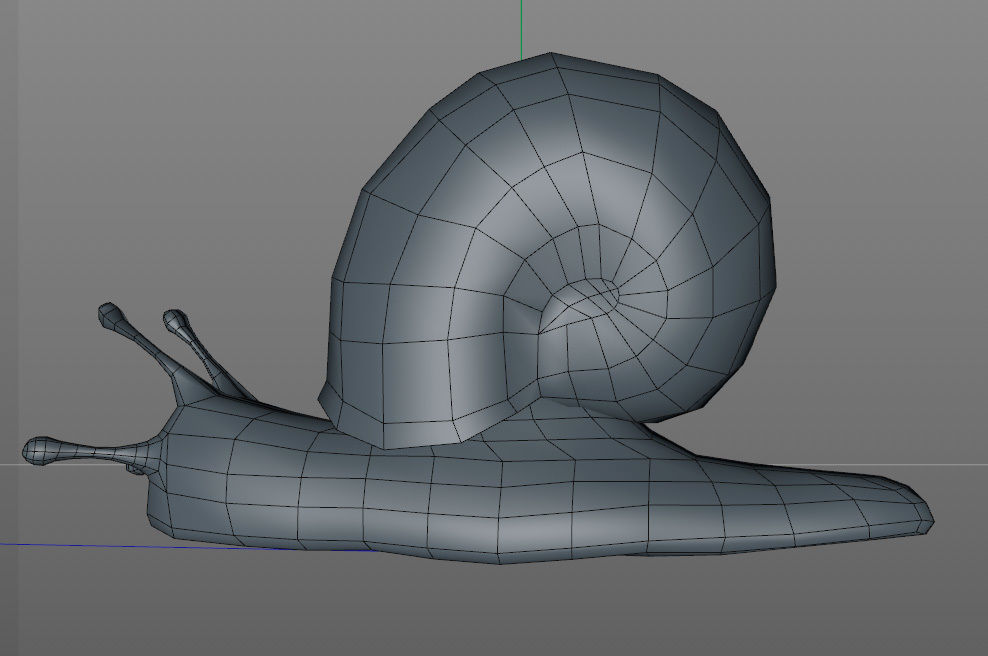 Snail Low-poly 3D model_6