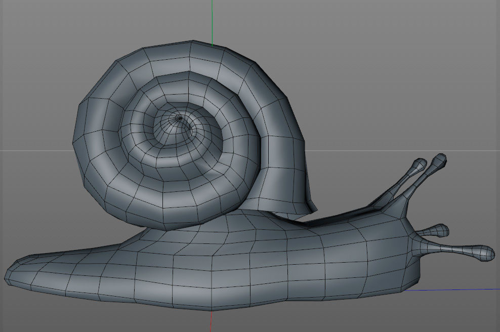 Snail Low-poly 3D model_7