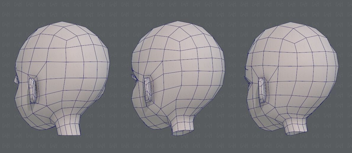 Children Head V01 Low-poly 3D model_30