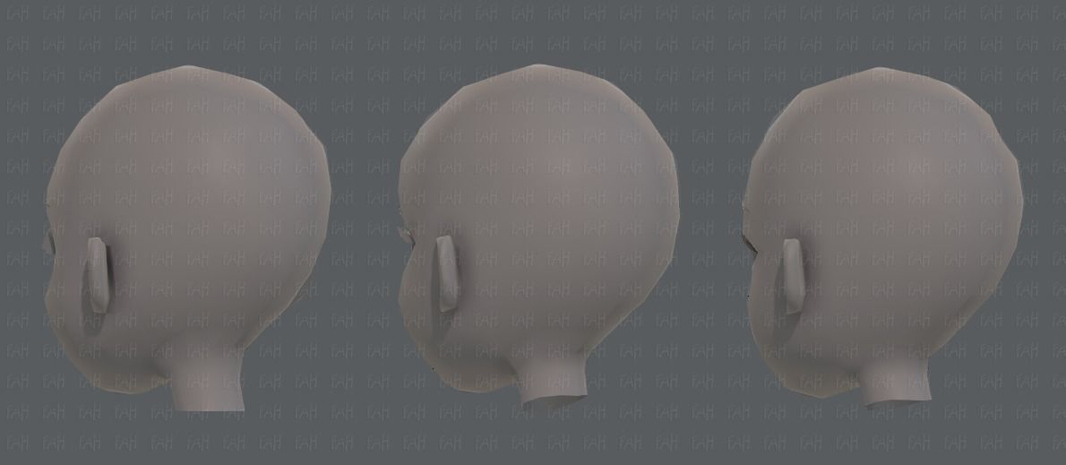 Children Head V01 Low-poly 3D model_22