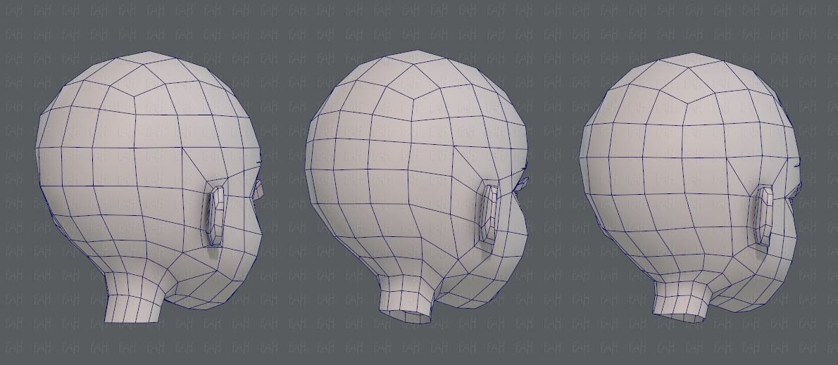 Children Head V01 Low-poly 3D model_28