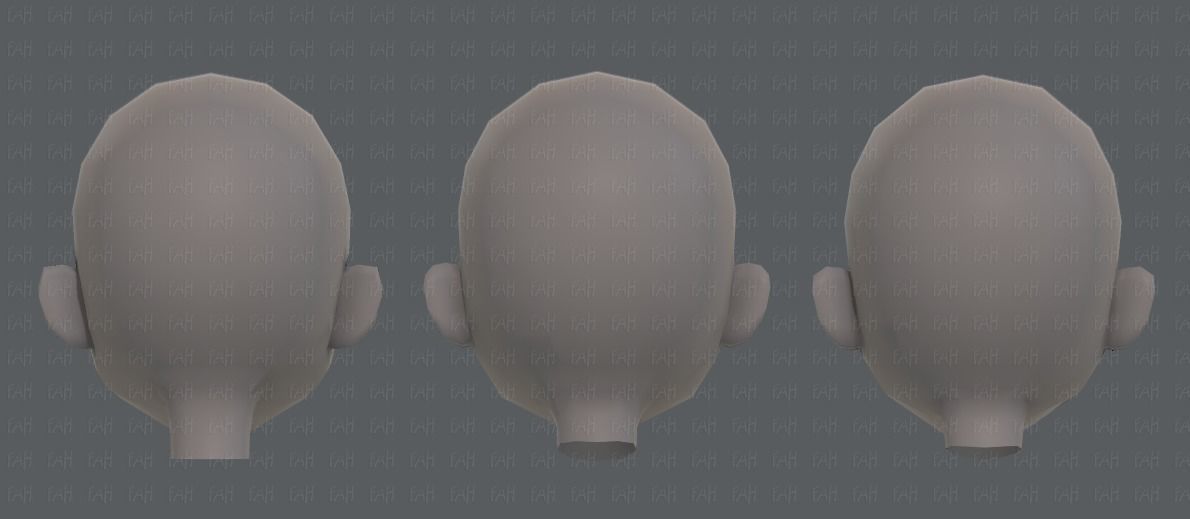 Children Head V01 Low-poly 3D model_21