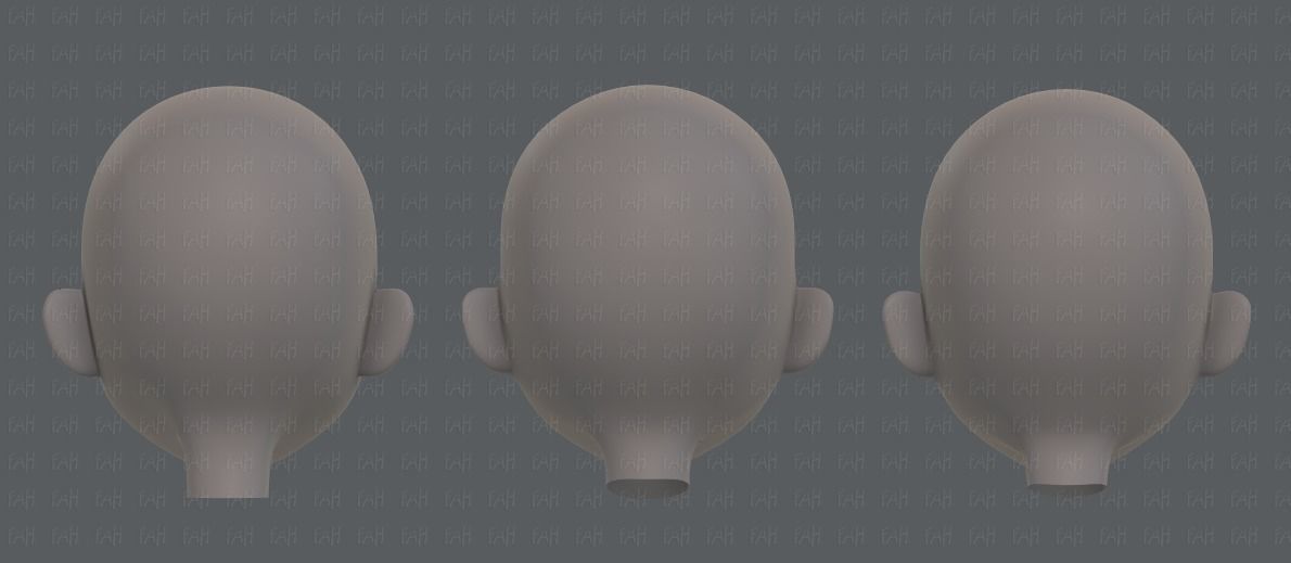Children Head V01 Low-poly 3D model_5