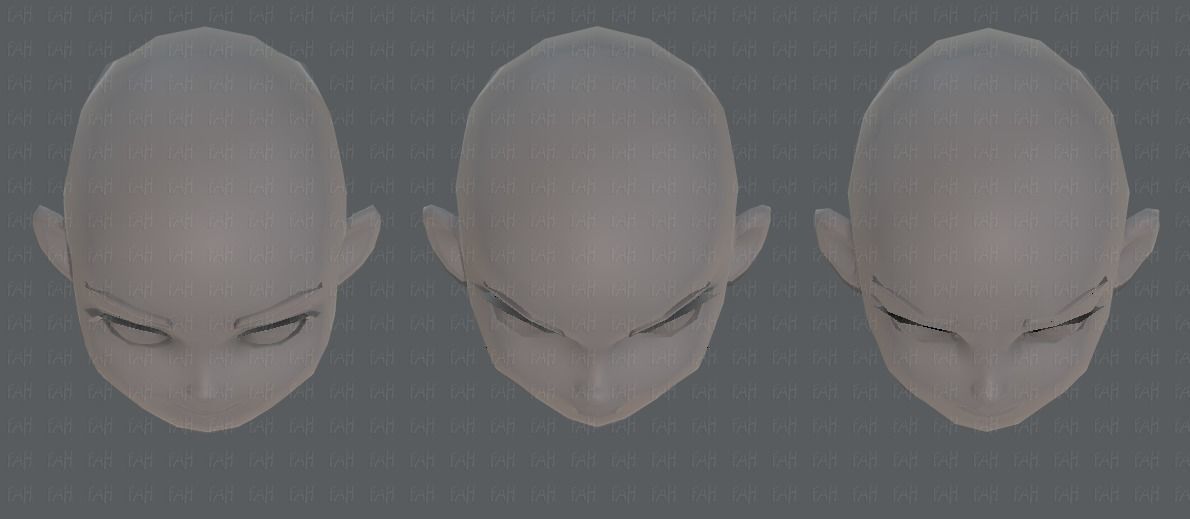 Children Head V01 Low-poly 3D model_39