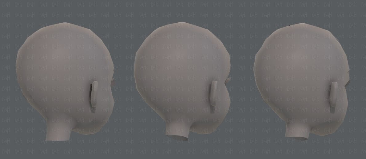Children Head V01 Low-poly 3D model_20